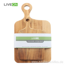 2pcs Solid Wooden Chopping Board Set